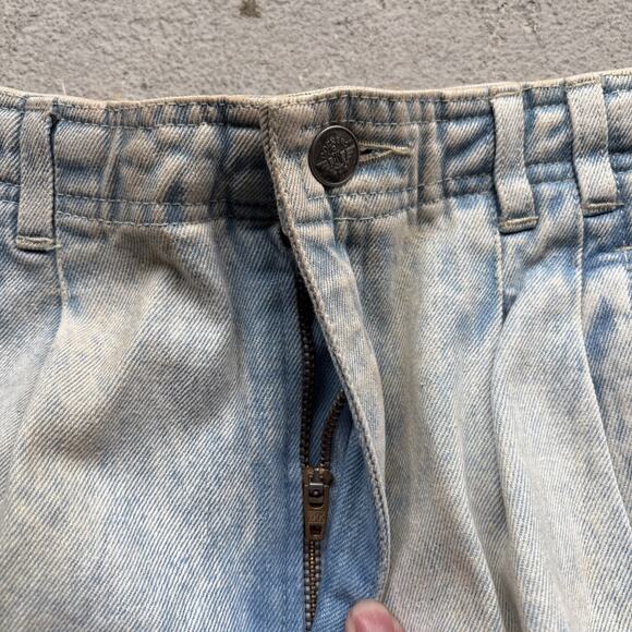 Deadstock 90s Dockers Jeans 28x28 Pleated Denim Levi’s Baggy Acid Wash Vintage - Picture 7 of 12